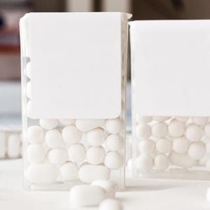 Blank Tic Tac Wedding Favor Stickers For Bridal Shower or Engagement Party, Blank Tic Tac Label For Favors, Not Printed Blank Stickers