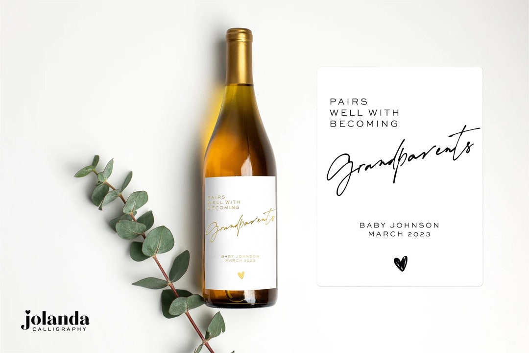 Pairs Well With Grandparents, Pregnancy Announcement, Personalized Pregnancy