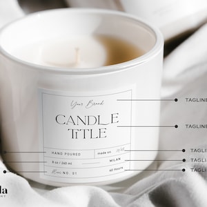 Etiquetas para velas personalizadas, etiquetas para velas minimalistas impresas, pegatinas para embalaje y marca de velas, etiqueta con logotipo de producto en papel de aluminio real, papel de aluminio dorado
