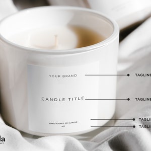 Etiquetas para velas personalizadas, etiquetas para velas minimalistas impresas, pegatinas para embalaje y marca de velas, etiqueta con logotipo de producto en papel de aluminio real, papel de aluminio dorado