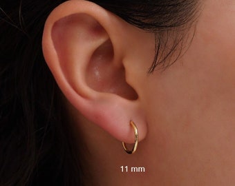 Gold Thin Hoop Earrings, Small Hoop Earrings, Silver Hoop Earrings, Tiny hoop earrings, Minimalist Earrings.