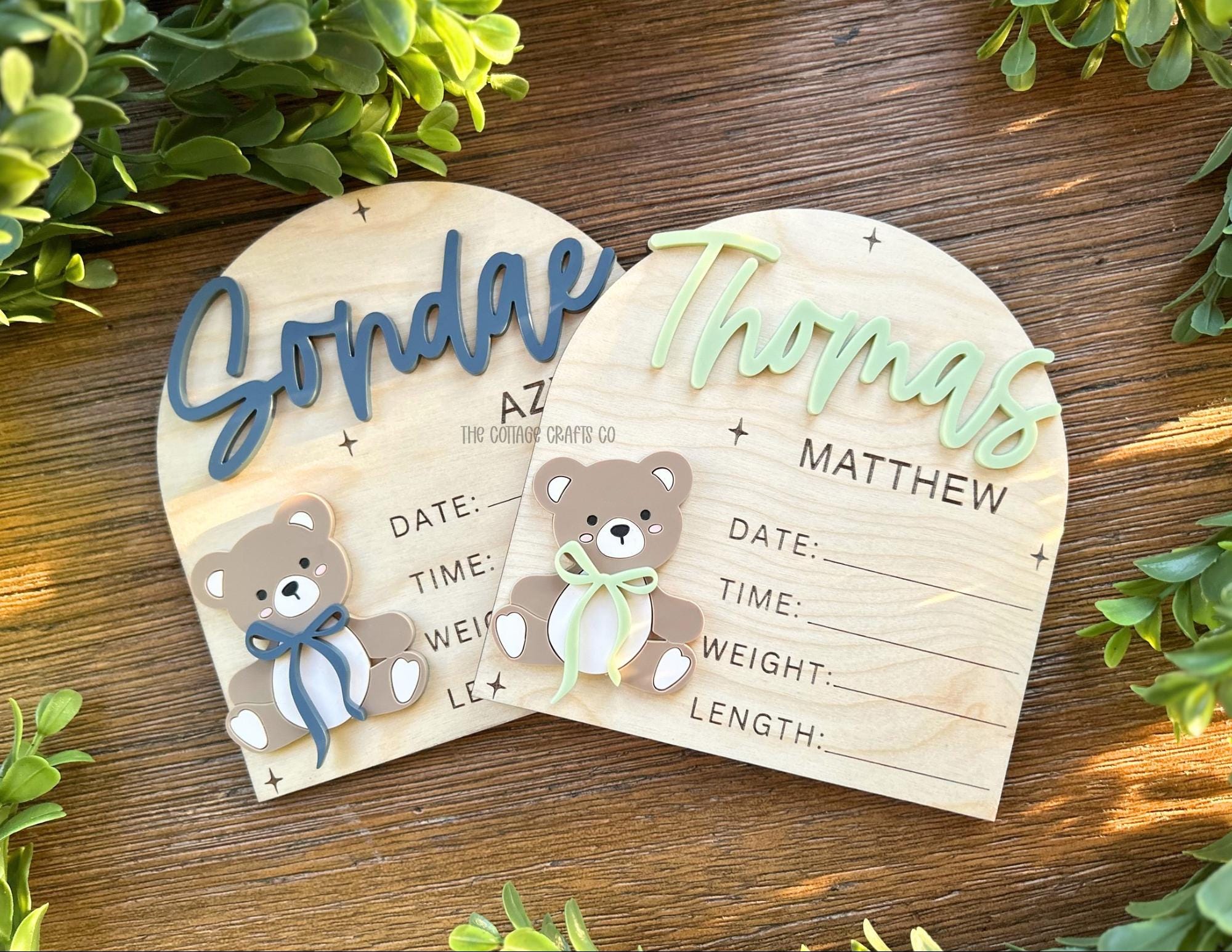 Birth Announcement, Name Sign,Fresh 48 Name Plaque,Hi My Name Is,Newborn Photo Prop, Baby Boy Birth Sign, Teddy Bear Baby Sign