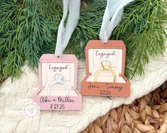 First Christmas Engaged Christmas Ornament, 2025 engaged Ornament, First Christmas Engaged, Bridal Shower Gift, wedding gifts for the couple