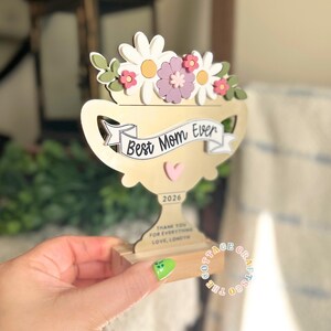 Best Mom Ever Gift, Mother's Day Trophy, Personalized Mom Award with Custom Name,Mother’s Day Gift Idea,Unique Keepsake for Mom image 2
