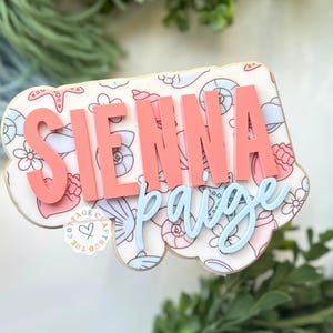 Nautical baby sign, Ocean Name Sign,Ocean Nursery, Beach Babe,Fresh 48 Name Plaque,Boho Girl Nursery, Boho Beach Surf