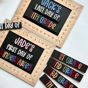 Personalized Interchangeable School Sign First and Last Day of School Sign, Back to school prop, Reusable First Day,Personalized  Sign