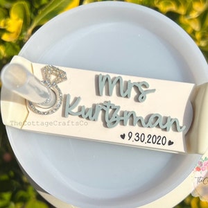 Mrs Tumbler Tag, Wifey Name Plate, Future Mrs Personalized Name Plate, Gifts for her,Tumbler Name Tag, Acrylic Name Plate