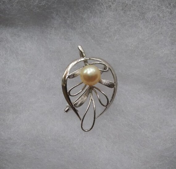 Vintage Brooch Pin Pendant, Sterling Silver, Genu… - image 4