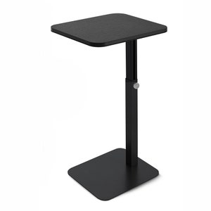 Side table with adjustable height, top made of beautiful and durable material in color noir absolu