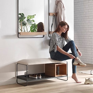 Scandi hallway bench deals