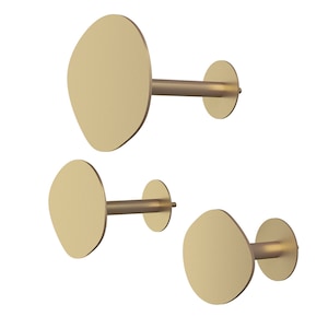 Set mit 3 goldenen Kleiderbügeln – Minimalismus und moderner Stil – hohe Qualität, perfekt für den Flur
