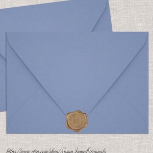 Nuove buste blu con patta Euro, buste blu per matrimonio, buste blu polvere Premium A7