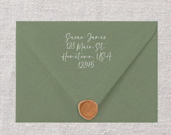 Mid Green Euro Flap Envelopes, Sage Green Envelopes,  Olive Premium Envelopes A7