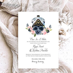 Disney Cruise Weding Invitations, Destination Disney Cruise Wedding, Disney Fantasy, Disney Dream, Fairy Tale Wedding Invitations