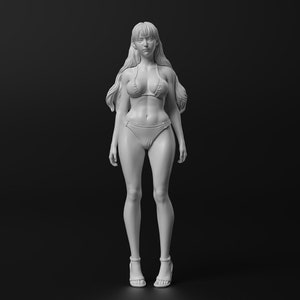 Sexy Bikini Girl Beauty Resin Figure Kit Adult Model Scale 1-35 51mm Miniature Unpainted