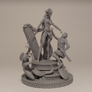 Sexy Medusa Queen Resin Female Model Historical Miniature Unpainted Figure Scale 1-32
