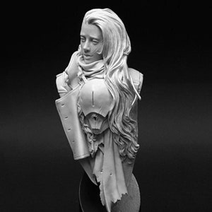 Female Space Warrior Sexy Bust Resin Kit Miniature Unpainted Self-assembled Adult Model Figure 1-12