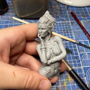 Sexy Women Resin Bust Model Ancient Adult Unpainted Self-assembled Figure 1-10