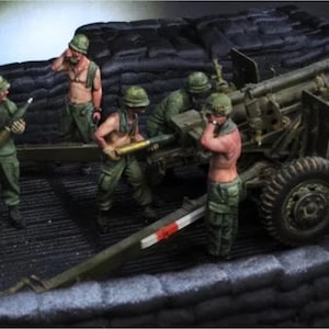 5 Figures Military Resin Sodliers Unpainted Model Kit Military Scale 1-35