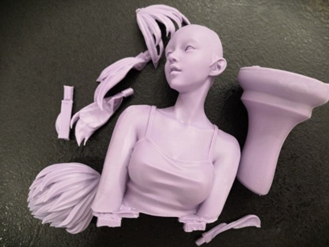 Fatal Bust Female Resin Model Unpainted Statue Kit Miniature Etsy