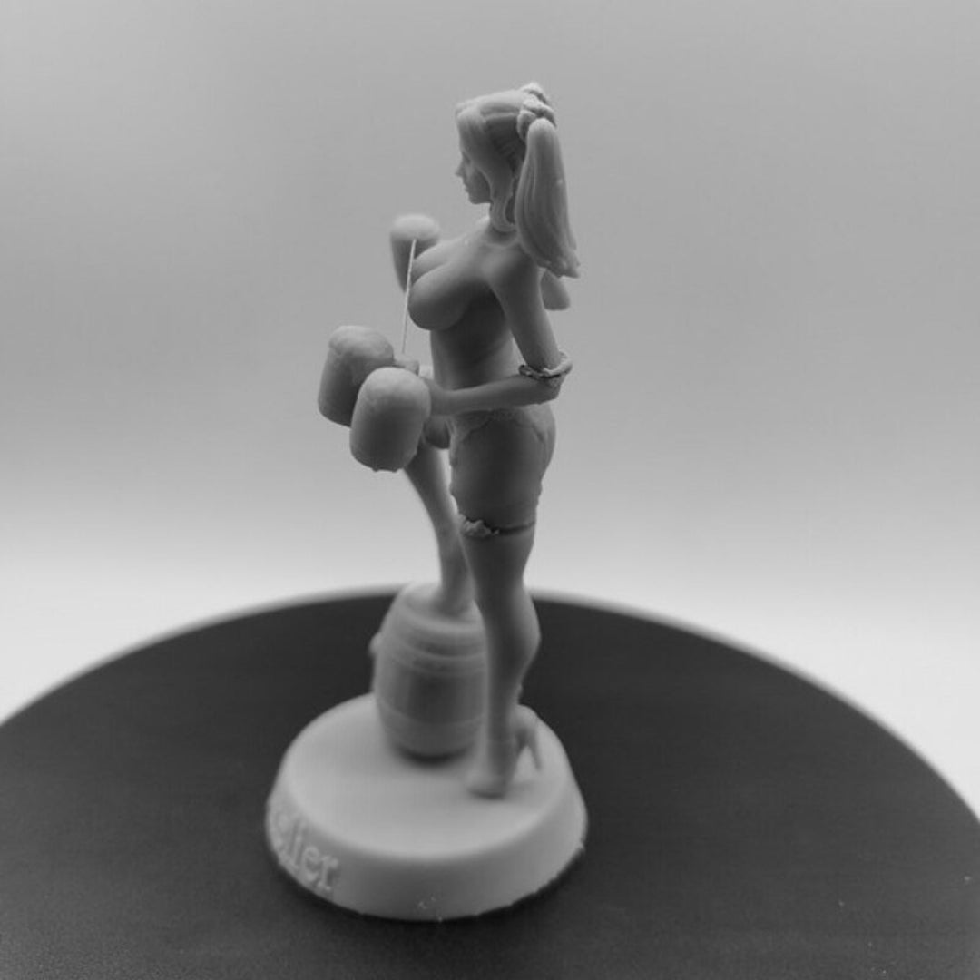 Beer Girl Resin Big Tits Adult Miniature Unpainted Model Nude Figure Scale  1-24 -  Canada