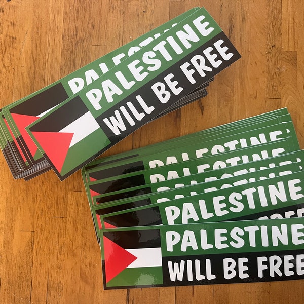 Palestine Will Be Free BUMPER STICKER