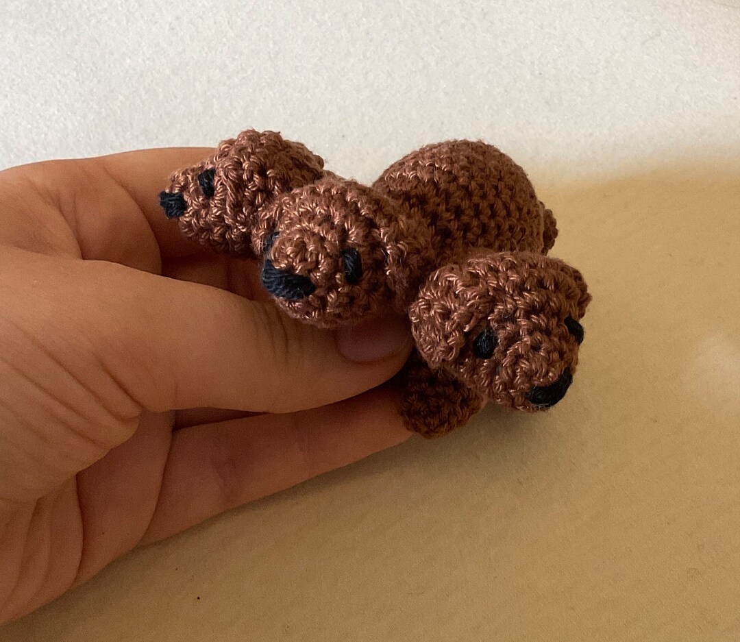 Gehäkelter süßer Fluffy, der dreiköpfige Hund von Hagrid, Harry Potter, kleine Amigurumi Figur