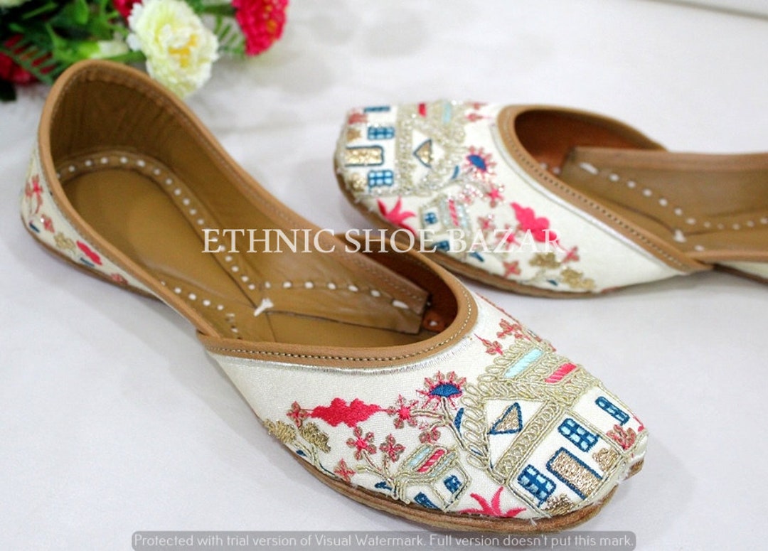 Punjabi Jutti Bridal Khussa Traditonal Jooti Ethnic Handmade Soft