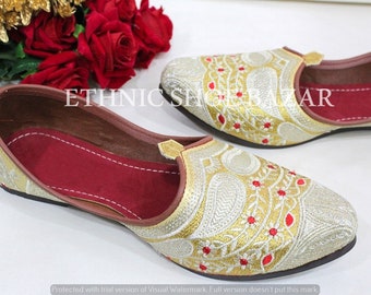 Punjabi mojaris Wedding Shoes for Groom Khussa Traditional Indian Footwear Ethnic Authentic peshawari jutti indian Loafers