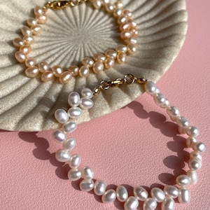 Freshwater pearl bracelet | pink pearls | elegant | pearl bracelet
