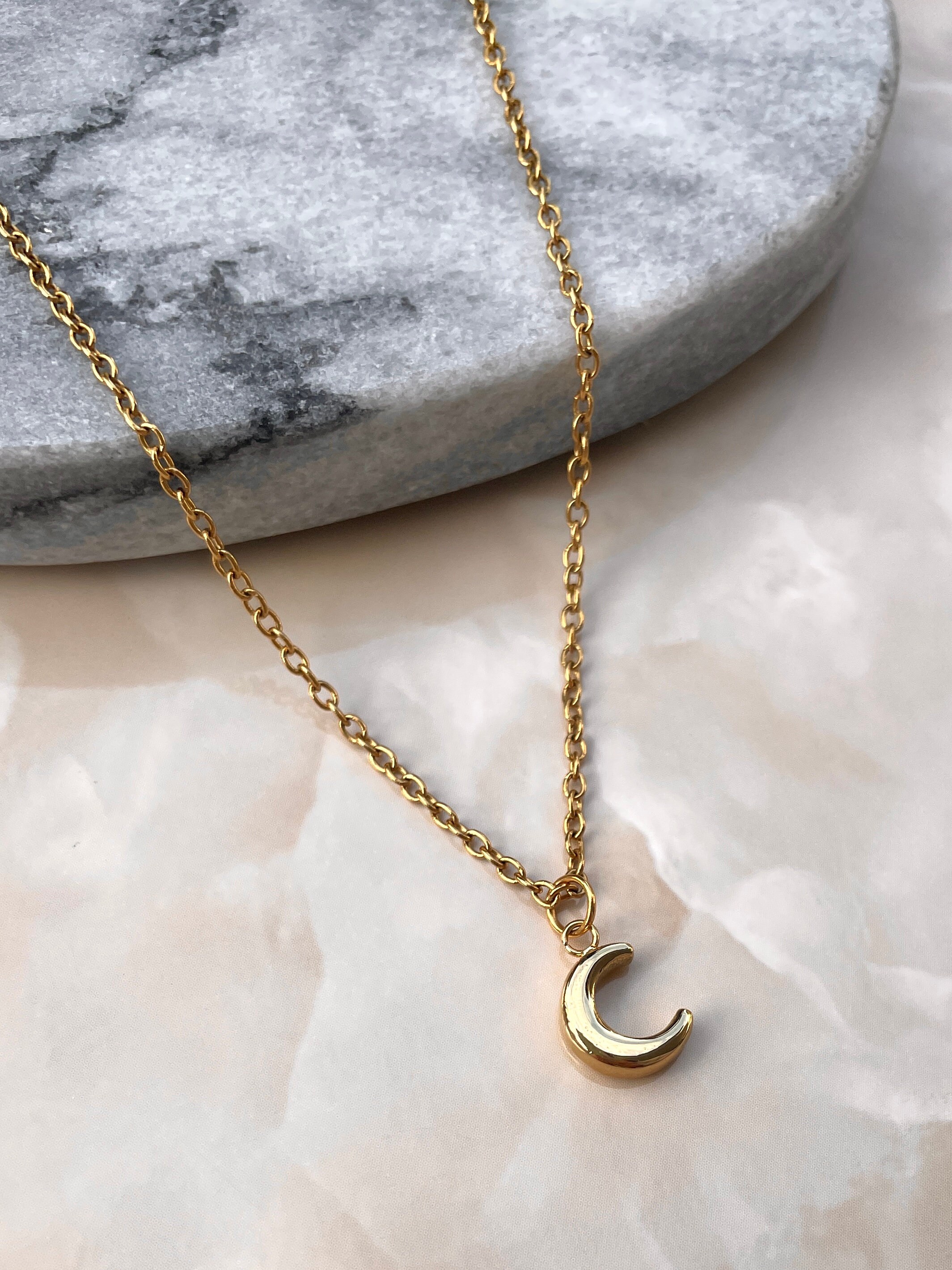 Crescent Moon and Star Celestial Necklet Torc in Sterling Silver or  Gold-Plated, Moon Neck Ring, Artisan Choker Style Necklace