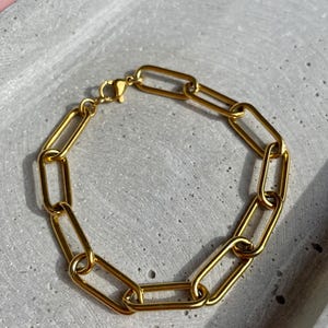 Link bracelet | Stainless steel | 18K gold-plated