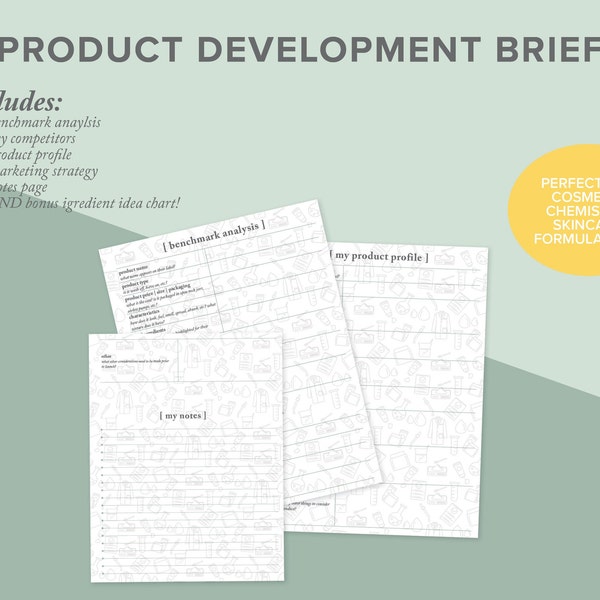 Skincare Product Development Brief (PDF Template)