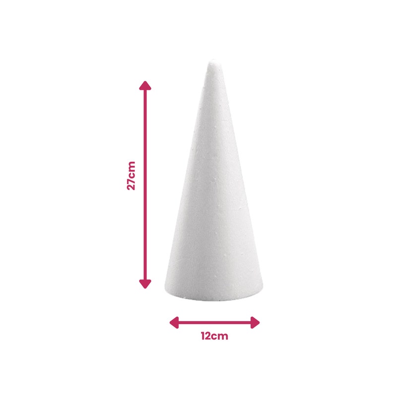 Full polystyrene cone 27cm