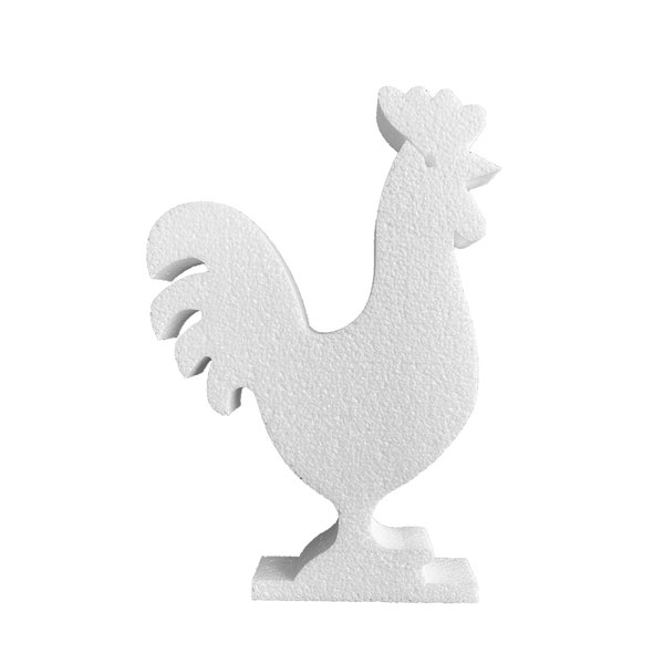 Silhouette décorative "Coq sur socle"