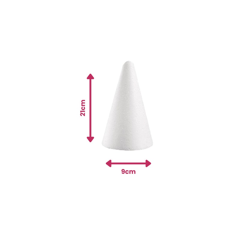 Full polystyrene cone 21cm