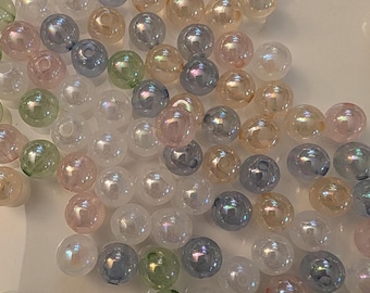 40pc+ 10mm Cat Eye Spacer Bead Packs for Beadable Pens Keychains Charms Bars Etc