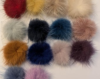 Cuentas y flores de bricolaje con medio pompón de parte trasera plana de 25-40 mm