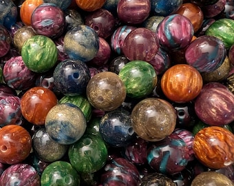 Cuentas de 16 mm bañadas a mano para bolígrafos, llaveros, dijes, barras, etc.