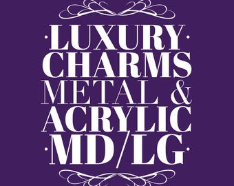 Adornos de metal y acrílico de diseño de lujo para bricolaje (medianos y grandes)