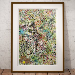 El cartel de Stone Roses, impresión de rosas de piedra, impresión de estilo de álbum, estilo Jackson Pollock, Ian Brown, arte de pared, decoración del hogar, Manchester