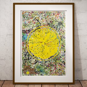 El cartel de Stone Roses, impresión de rosas de piedra, impresión de estilo de álbum de limón grande, estilo Jackson Pollock, Ian Brown, arte de pared, decoración del hogar, Manchester