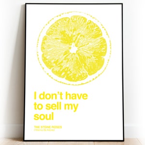 Stone Roses Poster Wanna Be Adored Print Stone Roses Wall Art Print Ian Brown Music Poster 90s Music, Lyric Poster Stone Roses Music Gift