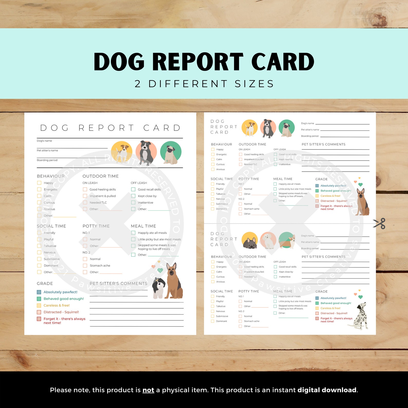 Dog Boarding Form Template Editable Template Dog Report - Etsy
