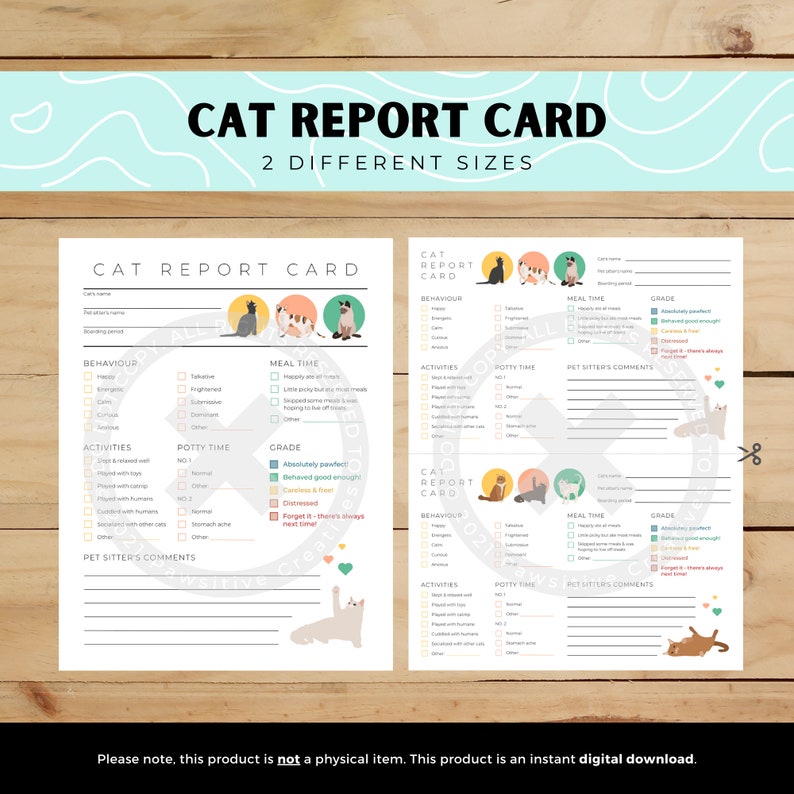 Cat Boarding Template Editable Template Cat Registration Form Cat