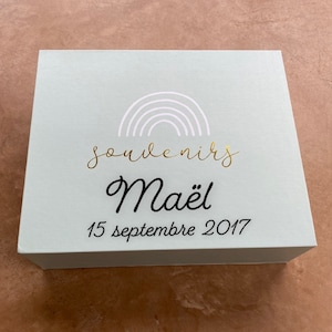Caja de recuerdos para bebés - caja de memoria personalizada - regalo de nacimiento de bebés