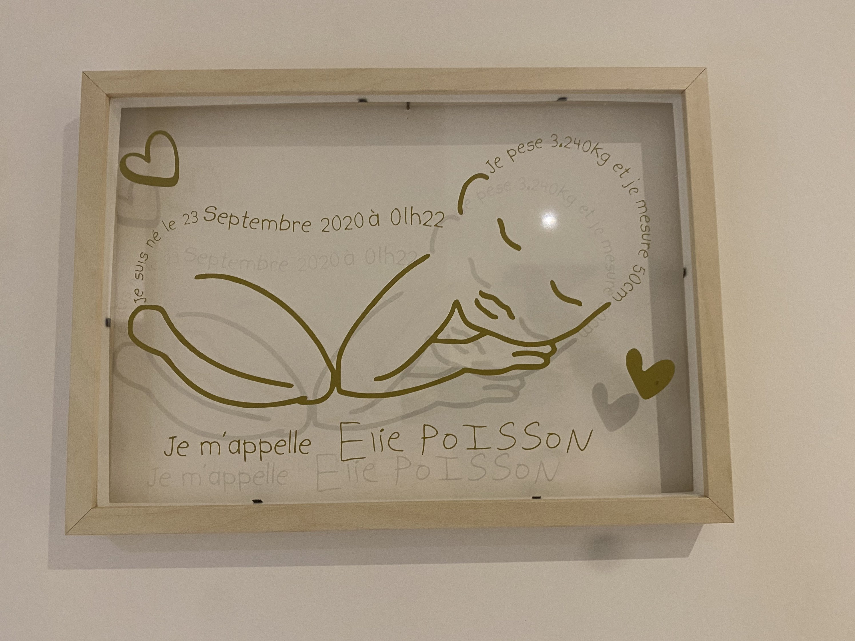Cadre Naissance Personnalisé