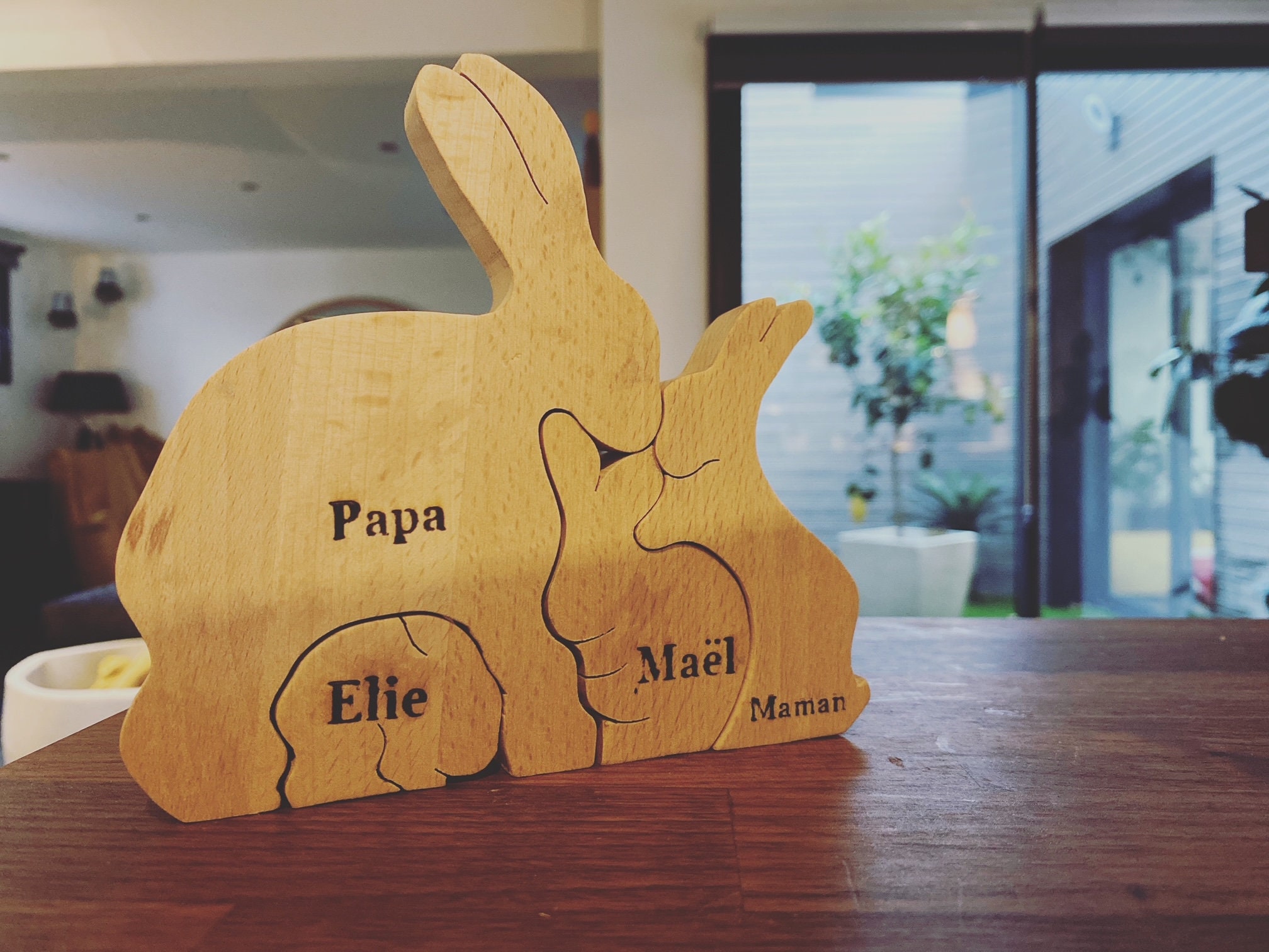 Animaux Famille Personnalisés - Lapin de 4 Scie à Chantonner