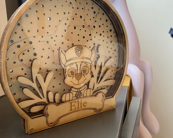 Children's night light - personalized Paw Patrol/Paw Patrol in wood