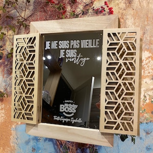 I am not old I am vintage - Personalized mirror - Deco baptism or deco wedding - mirror entrance of house - birthday